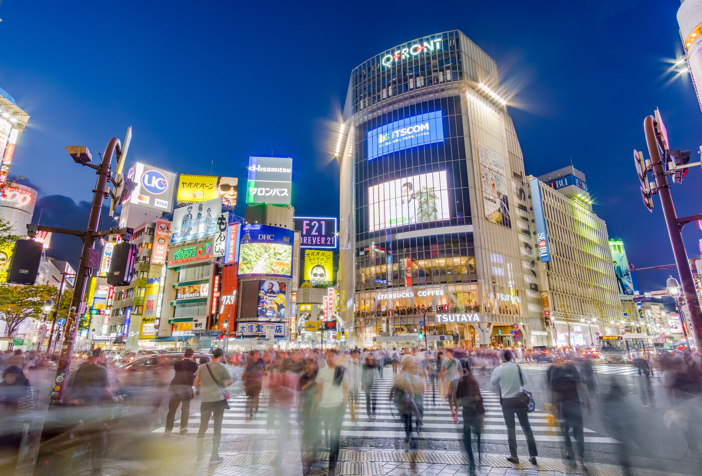 Shibuya crossing и first Japan city route